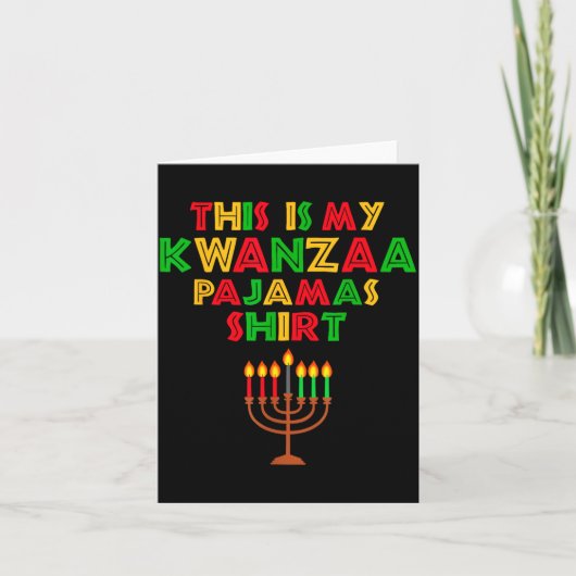 Carte This Is My Kwanzaa Pajamas Seven Principles Candle (Devant)