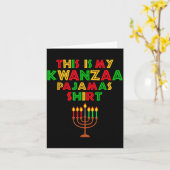 Carte This Is My Kwanzaa Pajamas Seven Principles Candle (Fleur jaune)