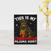 Carte This Is My Rottweiler Christmas Pajama Shirt Xmas (Fleur jaune)