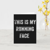 Carte This Is My Running Face Funny Running (Fleur jaune)