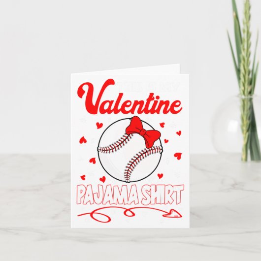 Carte This Is My Valentines Baseball Pajama For Kids Boy (Devant)