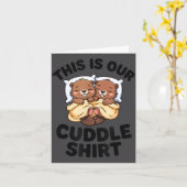 Carte This Is Our Cuddle Shirt Cute Beavers Couple (Fleur jaune)