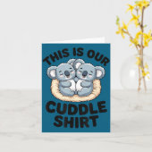 Carte This Is Our Cuddle Shirt Cute Koala Couple  (Fleur jaune)