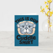 Carte This Is Our Cuddle Shirt Cute Koala Couple (Fleur jaune)