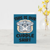 Carte This Is Our Cuddle Shirt Cute Koala Couple  (Fleur jaune)