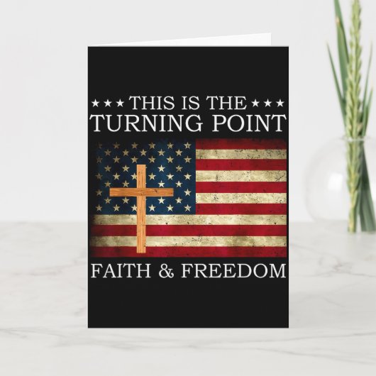 Carte This Is The Turning Point Patriotic Christian Fait (Devant)