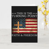 Carte This Is The Turning Point Patriotic Christian Fait (Fleur jaune)