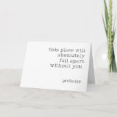 Carte This Place Will Fall Apart Probably Retirement (Devant)