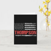 Carte Thompson Nom Drapeau Américain - Thompson Nom de F (Fleur jaune)