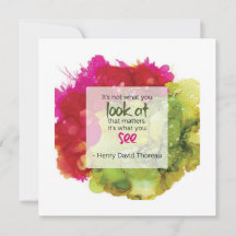 Thoreau Inspirational Quote Greeting Card