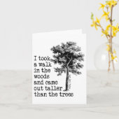 Carte Thoreau Trees Citation Nature - Marcher Dans Les B (Fleur jaune)