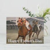 Carte Thoroughbred Equine remporte la course de cheval (Debout devant)