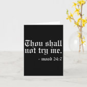 Carte Thou Shall Not Try Me - Mood 24_7 Funny Oldschool (Fleur jaune)