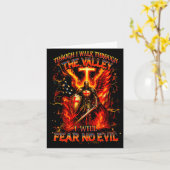 Carte Though I Walk The Valley I Will Fear No Evil Quote (Fleur jaune)