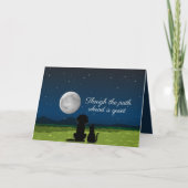 Carte Though the Path Ahead Is Quiet Pet Sympathy (Devant)