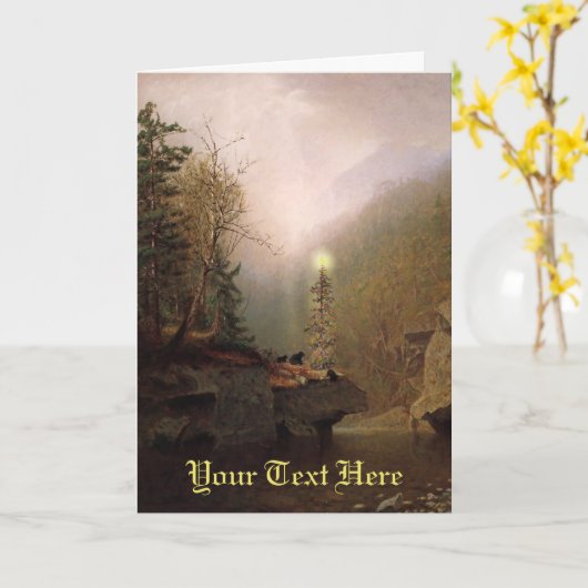 Carte Three Bears Forest Christmas (Fleur jaune)