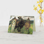 Carte Three Bogatyrs (1898) par Viktor Vasnetsov Print (Fleur jaune)