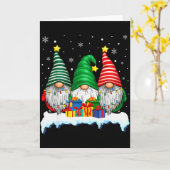 Carte Three Gnomes Tree Lights Men Women Matching Xmas H (Fleur jaune)