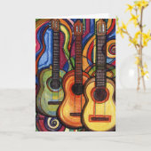 Carte Three Guitars (Fleur jaune)