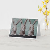 Carte Three Incredulous Rabbits Card (Fleur jaune)