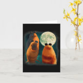 Carte Three Marcus The Worm Howl At Moon Funny Marcus Me (Fleur jaune)