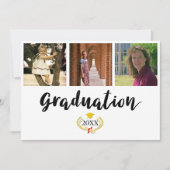 Carte Three photos College Graduation card (Devant)