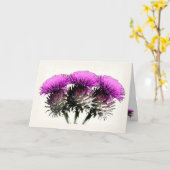 Carte Three Scottish Thistles (Fleur jaune)