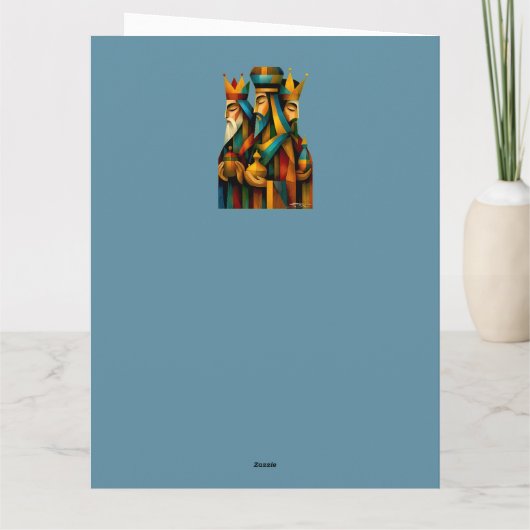 Carte Three Wise Men Abstract Nativity Art (Dos)
