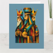 Carte Three Wise Men Abstract Nativity Art (Devant)