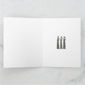 Carte Three Wise Men Black & White Christmas Nativity (Intérieur)