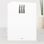 Carte Three Wise Men Black & White Christmas Nativity (Dos)