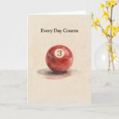 Carte Three Year Anniversary Sobreity Pool Ball (Fleur jaune)