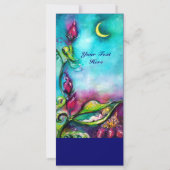 CARTE THUMBELINA DORMIR ENTRE FEUILLES ROSE (Dos)