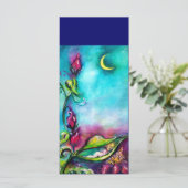 CARTE THUMBELINA DORMIR ENTRE FEUILLES ROSE (Debout devant)