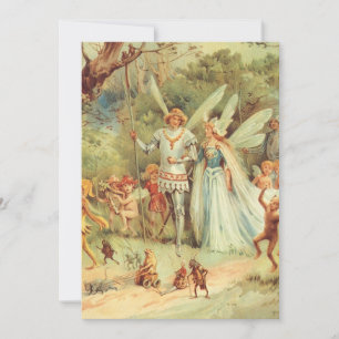 Carte Thumbelina et Prince Mariage, contes Vintages de f