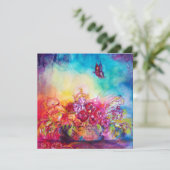 CARTE THUMBELINA, PANIER À FLEURS ET BOUTEILLE (Debout devant)