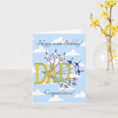Carte Thunderbirds Papa Personnalisable Anniversaire Cie (Fleur jaune)