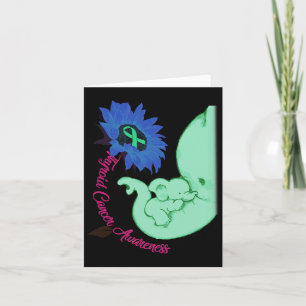 Carte Thyroïde Cancer Sensibilisation Tournesol Elephant