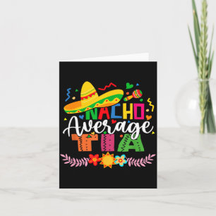 Carte Tia moyenne nacho drôle mexicain vintage Cinco De