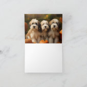 Carte Tibétain Terrier Chiot Automne Citrouille délice (Intérieur)