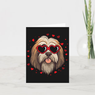 Carte Tibétain Terrier Saint-Valentin Cœur Amoureux de C