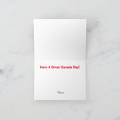 Carte Tic Tac Toe de la fête du Canada (Intérieur)