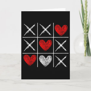 Carte Tic-tac-toe de la Saint-Valentin Xo-xo Cadeau drôl