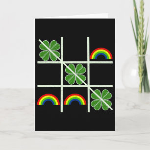 Carte Tic Tac Toe Trèfles Et Arc-En-Ciel Saint-Patrick C
