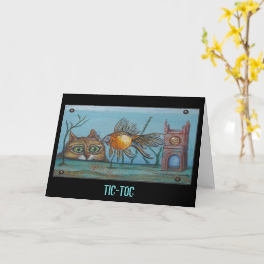 CARTE TIC-TOC (Fleur jaune)