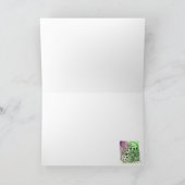 Carte Tic Toc Cœurs Ornés Vert et Violet (Intérieur)