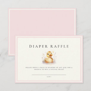Carte Ticket de Baby shower de chaudière rose