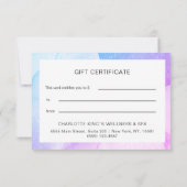 Carte Ticket de cadeau moderne Glitzer (Dos)