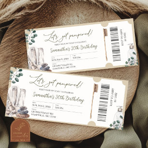 Carte Ticket de fête Spa choyé