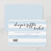 Carte Ticket de tombola de couche de douche Oh Baby Blue (Devant / Derrière)